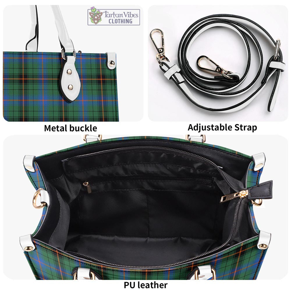 Tartan Vibes Clothing Davidson Ancient Tartan Luxury Leather Handbags