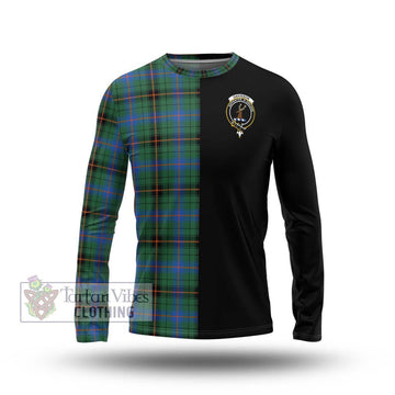 Davidson Ancient Tartan Long Sleeve T-Shirt with Family Crest and Half Of Me Style