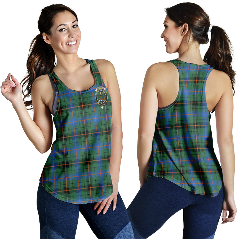 davidson-ancient-tartan-women-racerback-tanks-with-family-crest