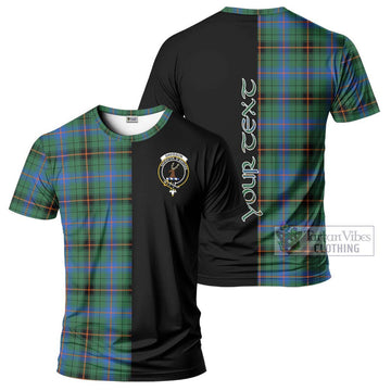 Davidson Ancient Tartan T-Shirt with Family Crest and Half Of Me Style