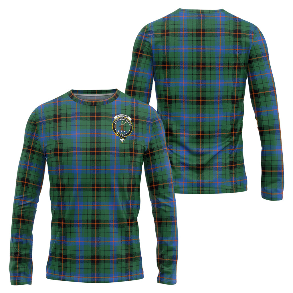 davidson-ancient-tartan-long-sleeve-t-shirt-with-family-crest