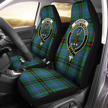 Davidson Ancient Tartan Car Seat Cover with Family Crest