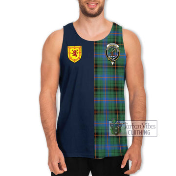 Davidson Ancient Tartan Men's Tank Top Alba with Scottish Lion Royal Arm Half Style