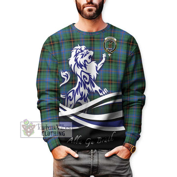 Davidson Ancient Tartan Sweatshirt with Alba Gu Brath Regal Lion Emblem