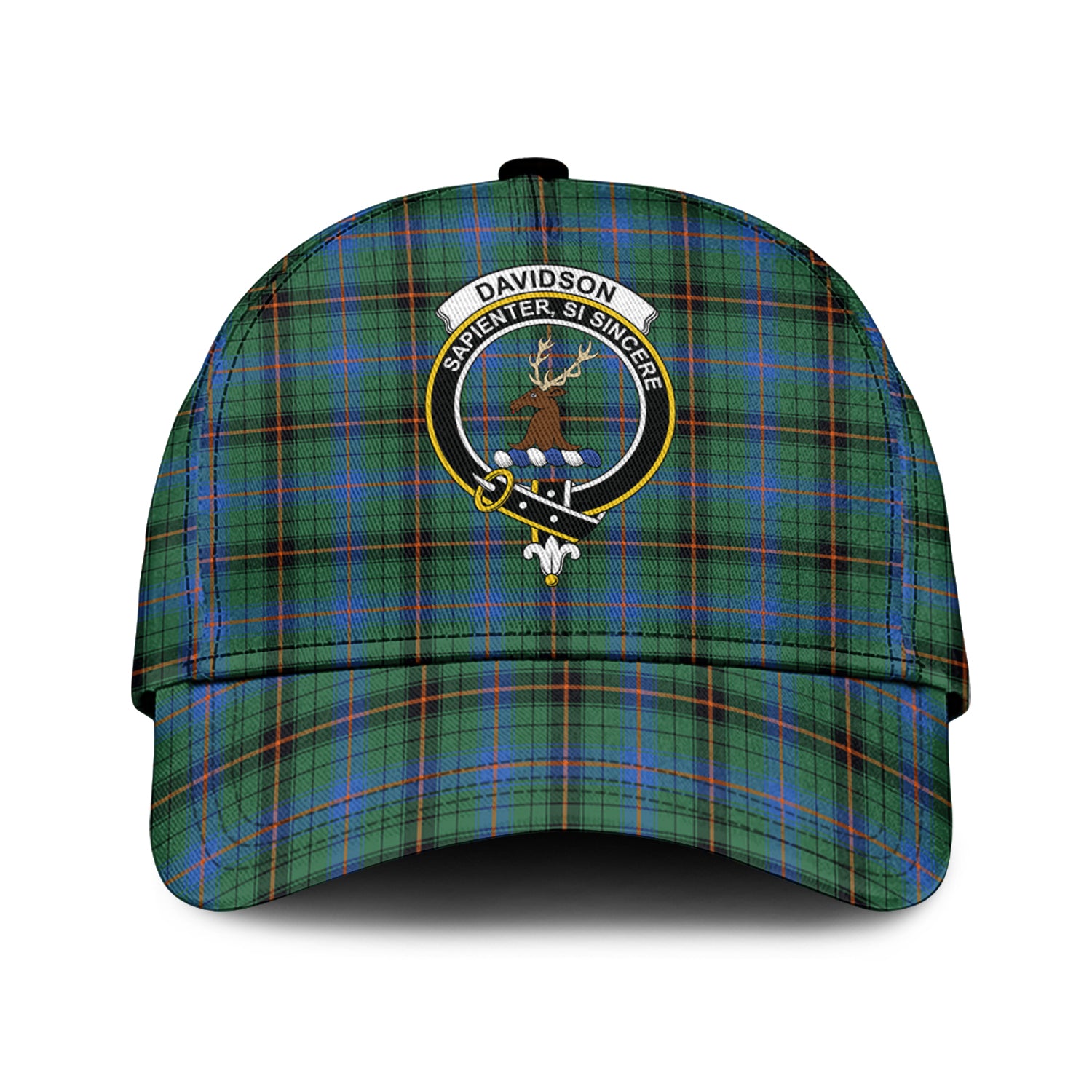 Davidson Ancient Tartan Classic Cap with Family Crest Classic Cap Universal Fit - Tartan Vibes Clothing