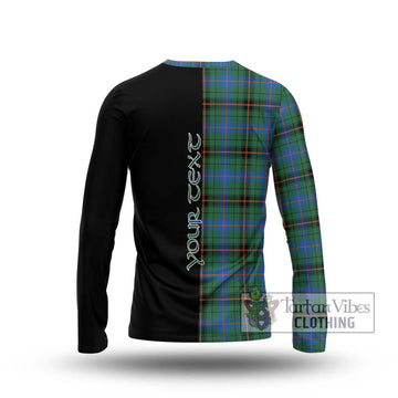 Davidson Ancient Tartan Long Sleeve T-Shirt with Family Crest and Half Of Me Style