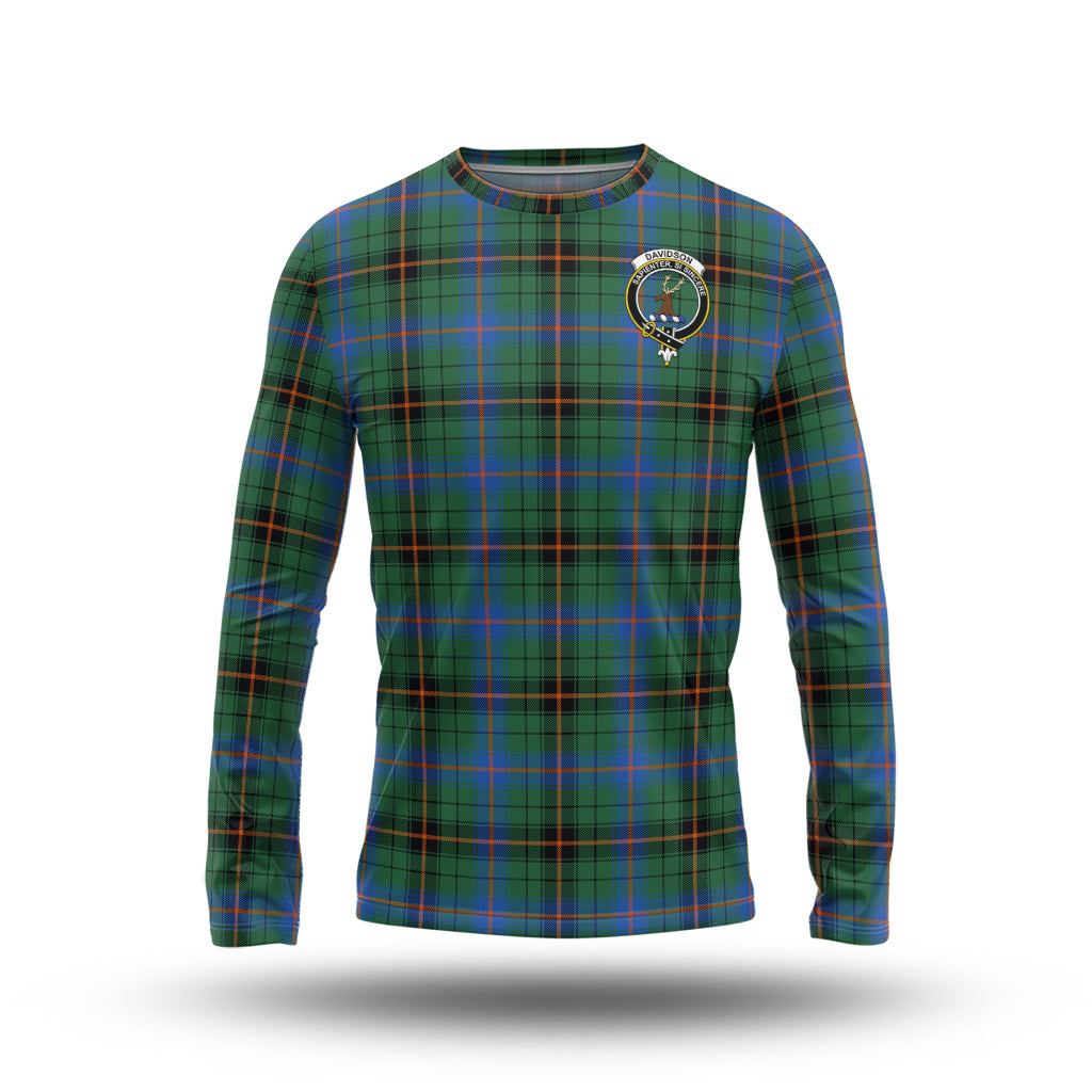 davidson-ancient-tartan-long-sleeve-t-shirt-with-family-crest