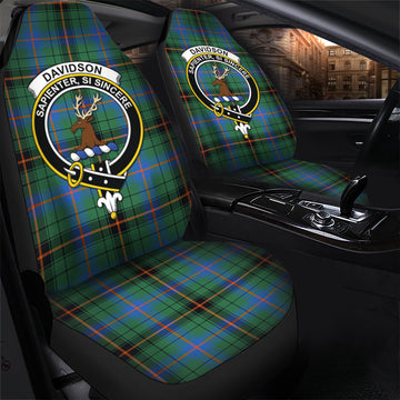 Davidson Ancient Tartan Car Seat Cover with Family Crest