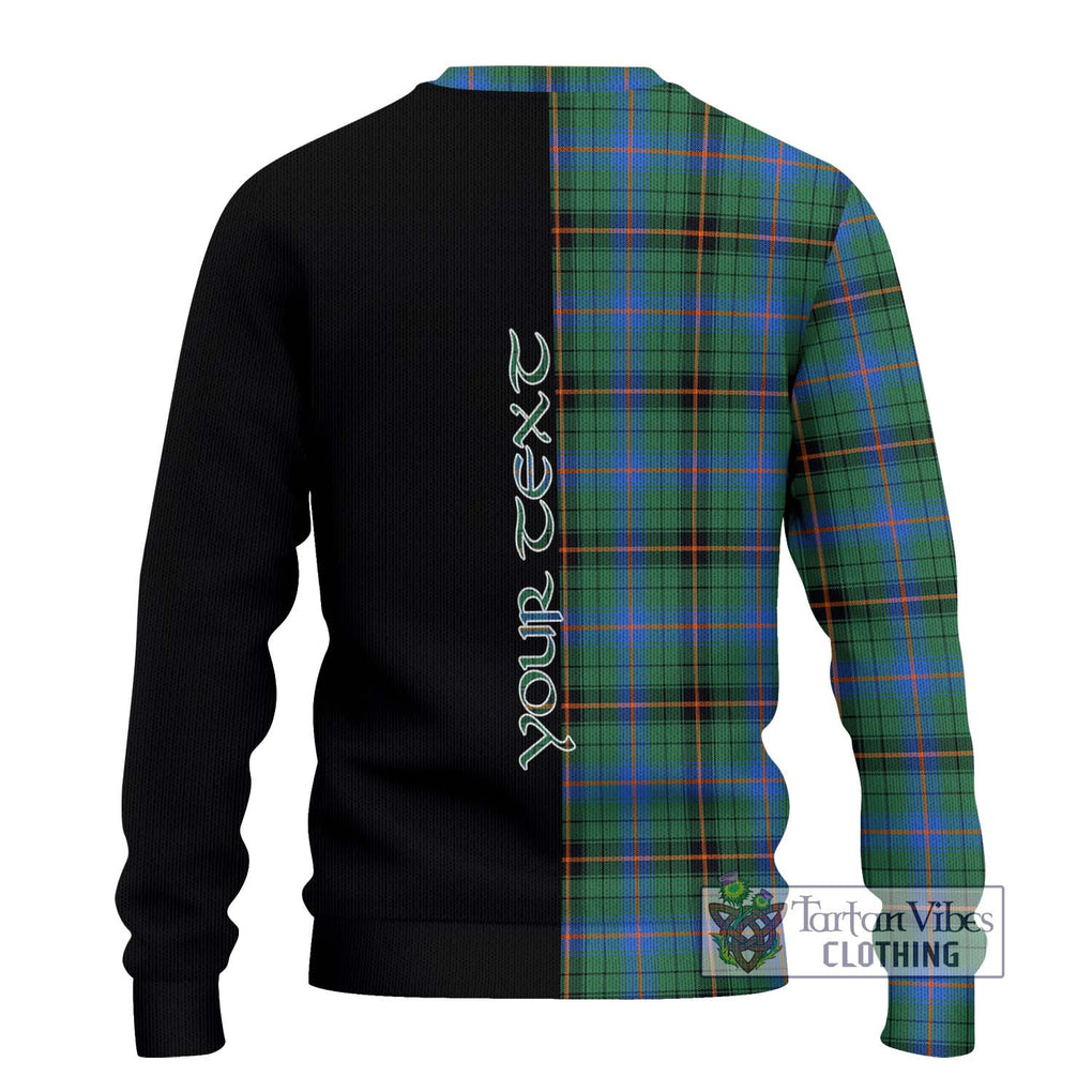 Davidson Ancient Tartan Knitted Sweater with Family Crest and Half Of Me Style - Tartanvibesclothing Shop