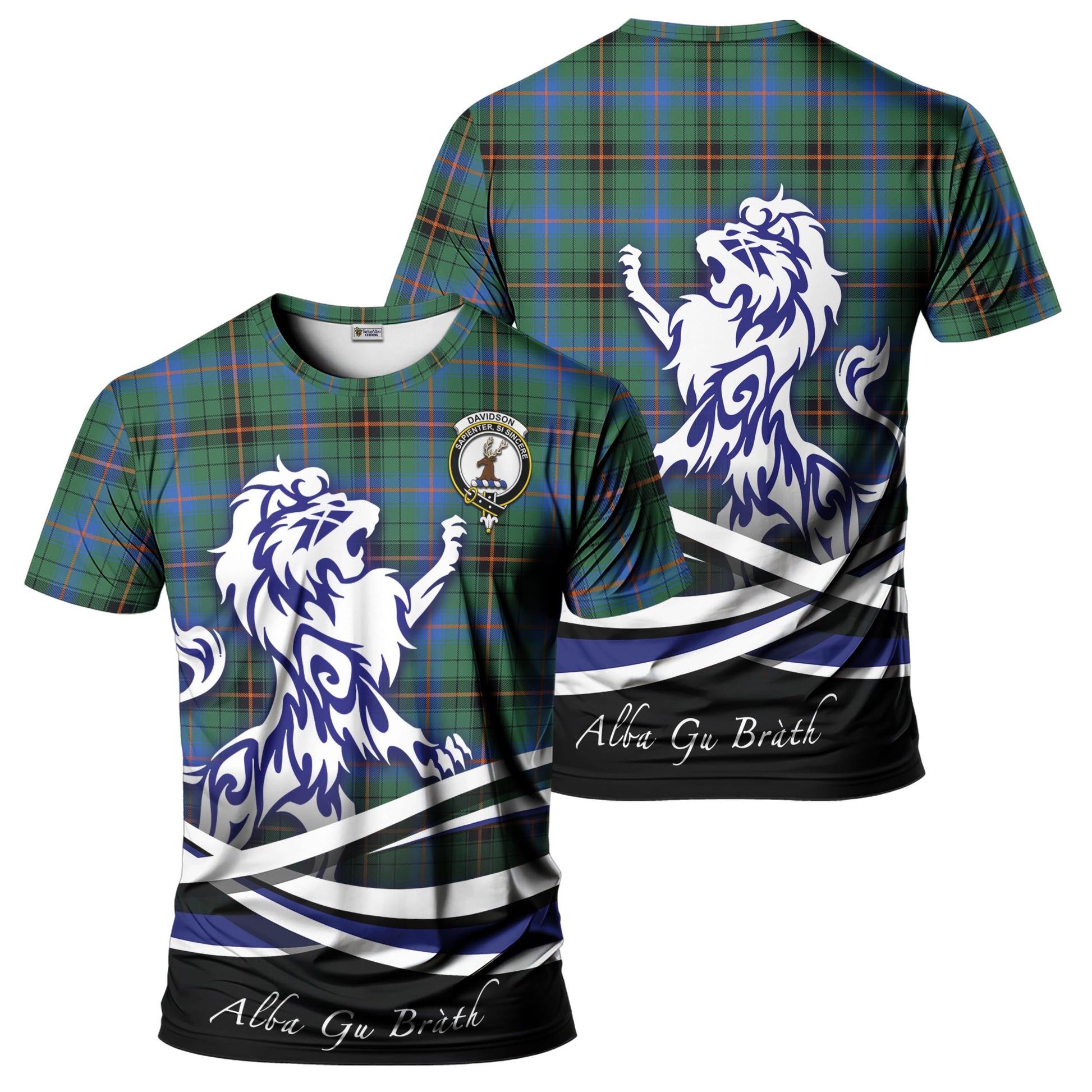 davidson-ancient-tartan-t-shirt-with-alba-gu-brath-regal-lion-emblem