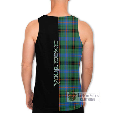 Davidson Ancient Tartan Men's Tank Top with Family Crest and Half Of Me Style