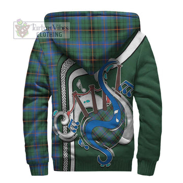 Davidson Ancient Tartan Sherpa Hoodie with Epic Bagpipe Style