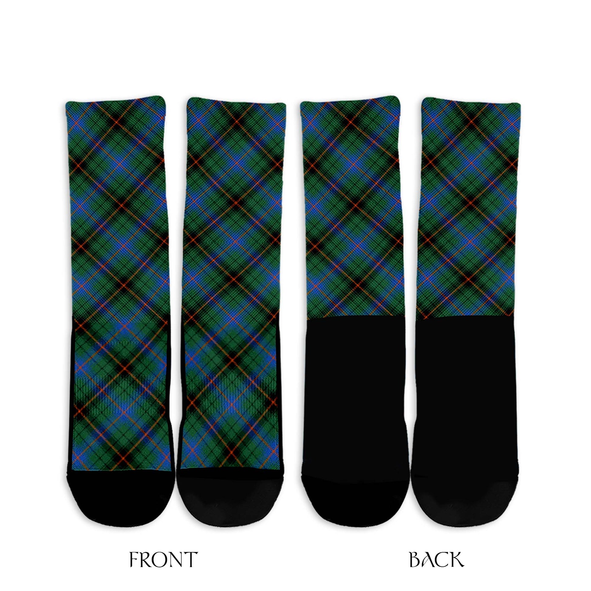 Davidson Ancient Tartan Crew Socks Cross Tartan Style - Tartanvibesclothing