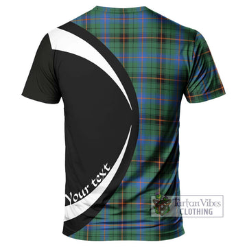 Davidson Ancient Tartan T-Shirt with Family Crest Circle Style