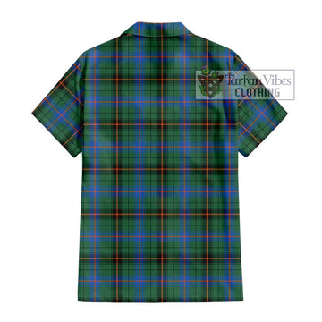 Davidson Ancient Tartan Short Sleeve Button Shirt with Family Crest DNA In Me Style