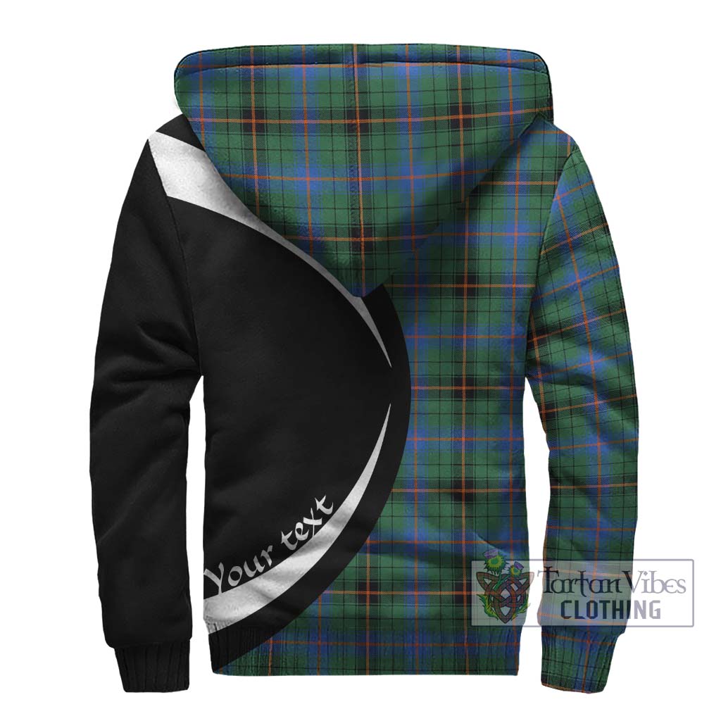 Davidson Ancient Tartan Sherpa Hoodie with Family Crest Circle Style - Tartan Vibes Clothing