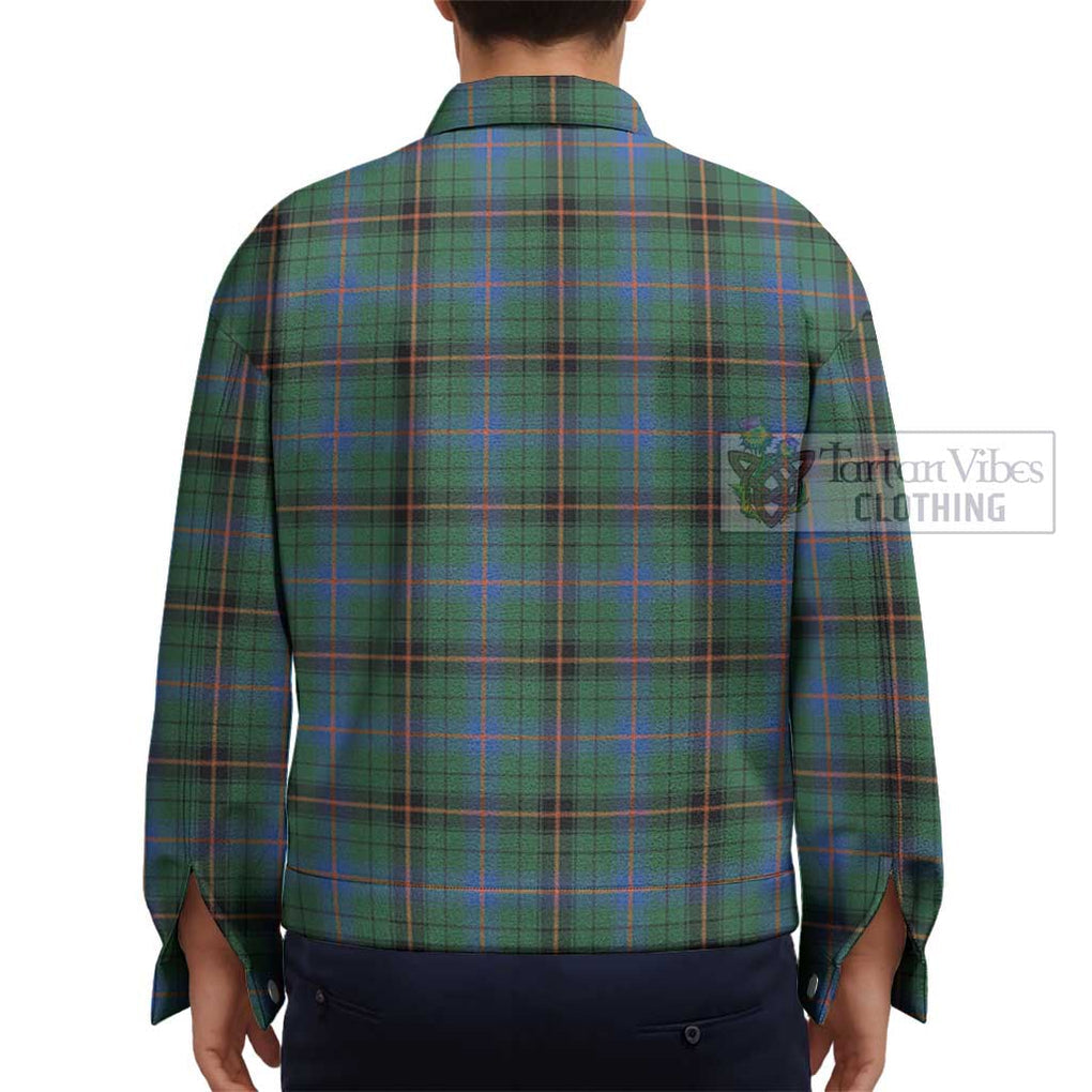 Davidson Ancient Tartan Unisex Lapel Cotton Jacket - Tartan Vibes Clothing