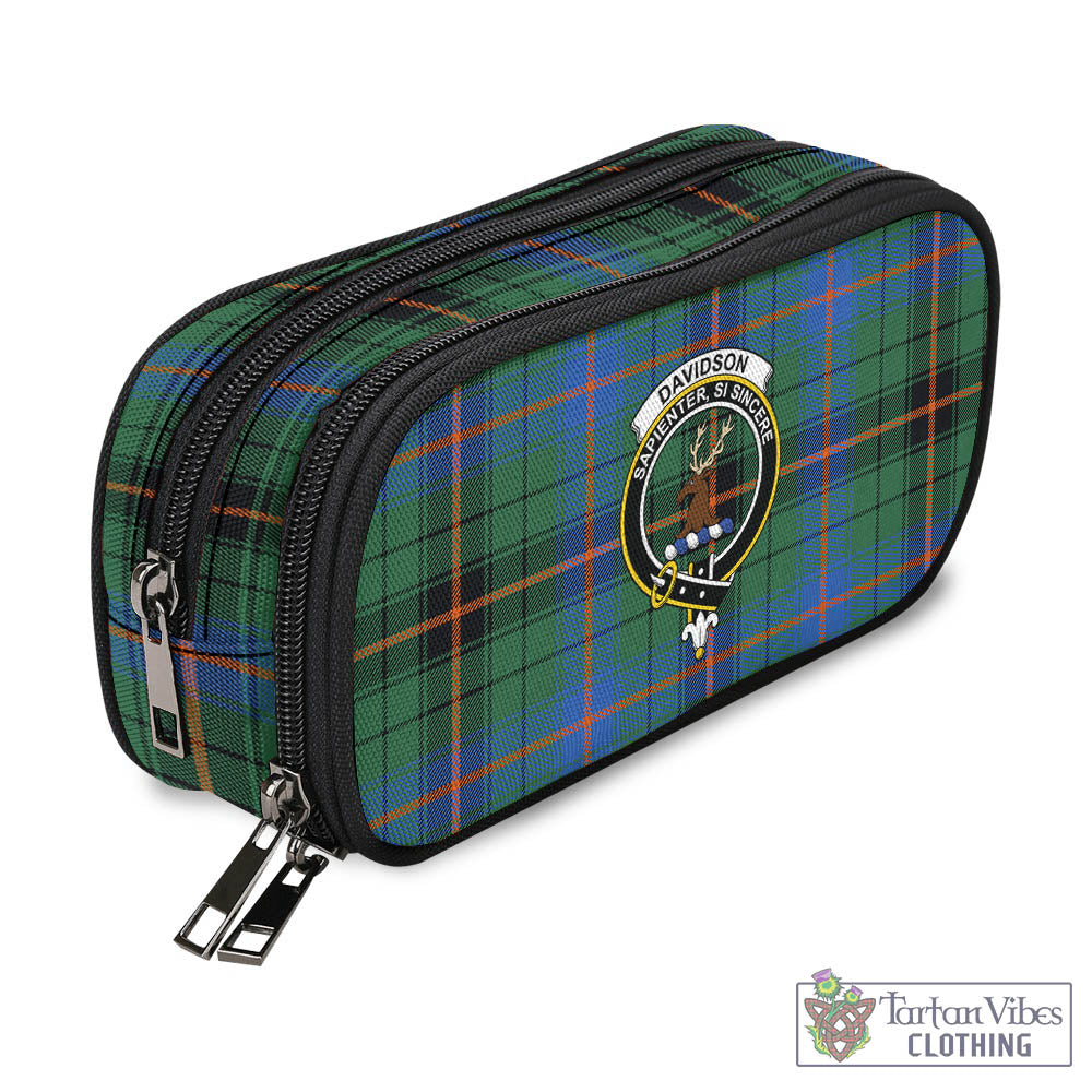 Tartan Vibes Clothing Davidson Ancient Tartan Pen and Pencil Case with Family Crest