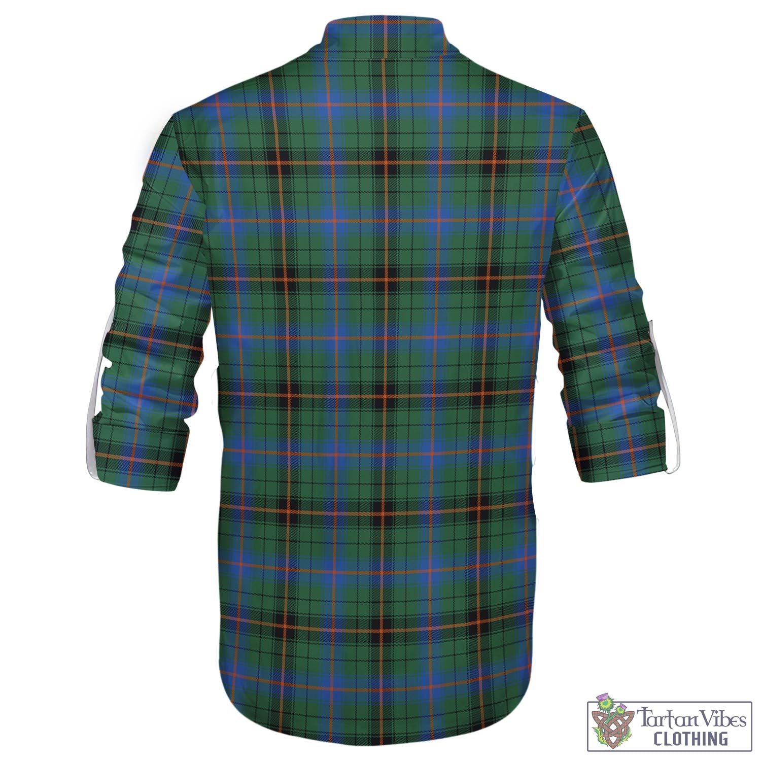 Tartan Vibes Clothing Davidson Ancient Tartan Men's Scottish Traditional Jacobite Ghillie Kilt Shirt