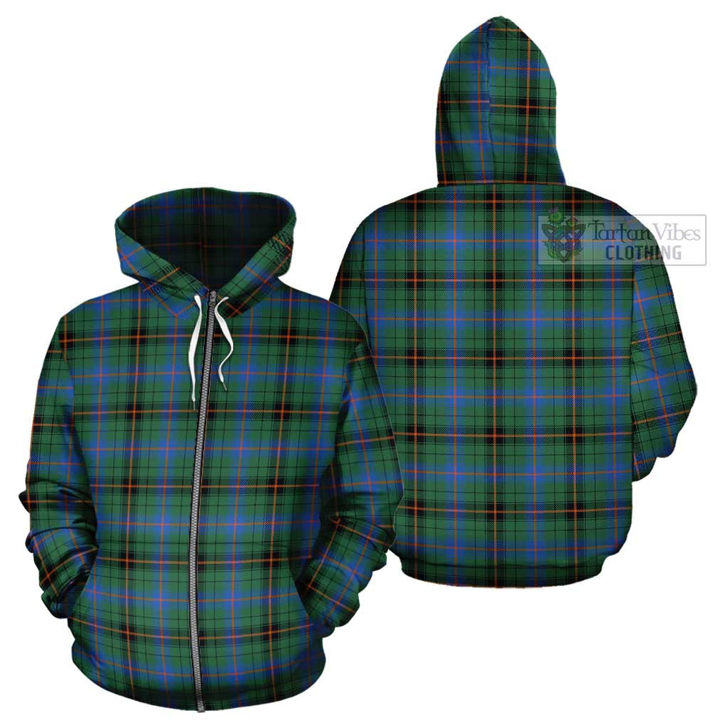 Davidson Ancient Tartan Cotton Hoodie Zip Hoodie - Tartan Vibes Clothing