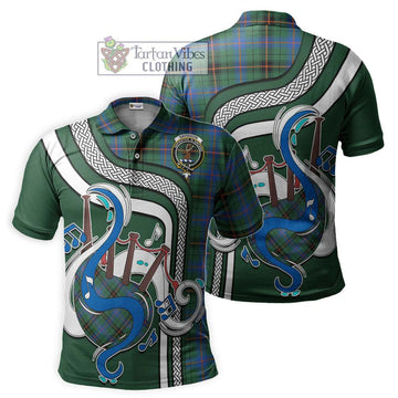 Davidson Ancient Tartan Polo Shirt with Epic Bagpipe Style