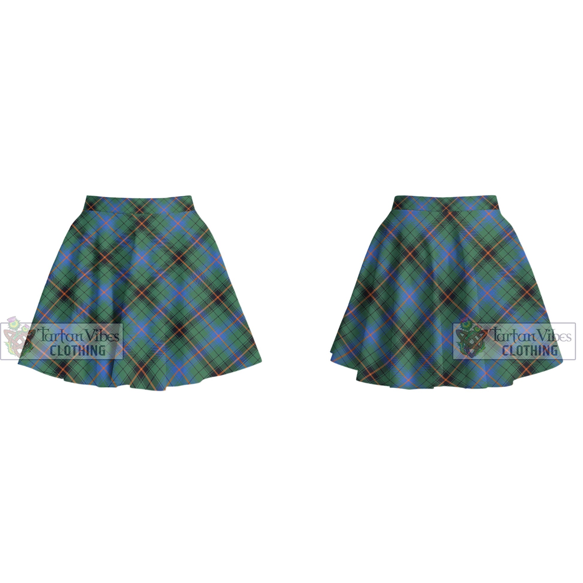 Tartan Vibes Clothing Davidson Ancient Tartan Women's Plated Mini Skirt
