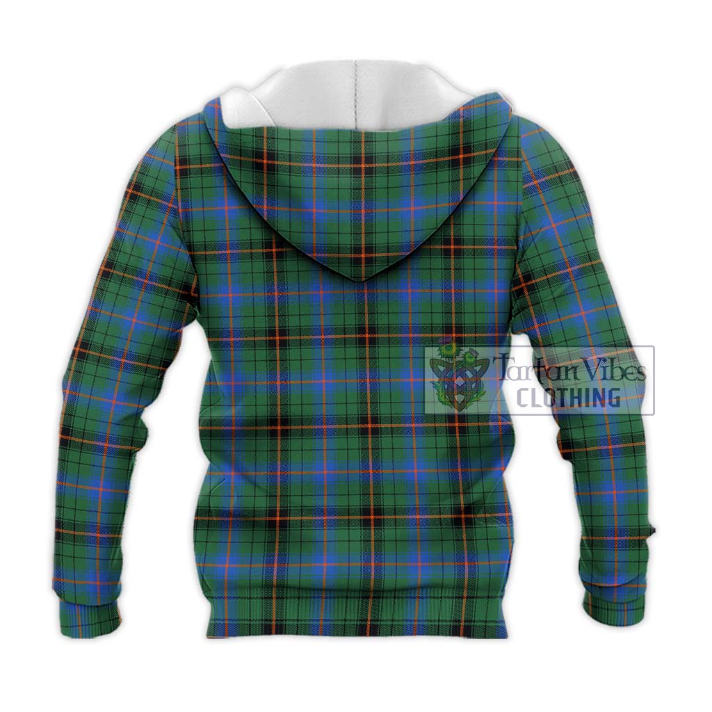 Tartan Vibes Clothing Davidson Ancient Tartan Knitted Hoodie with Family Crest DNA In Me Style