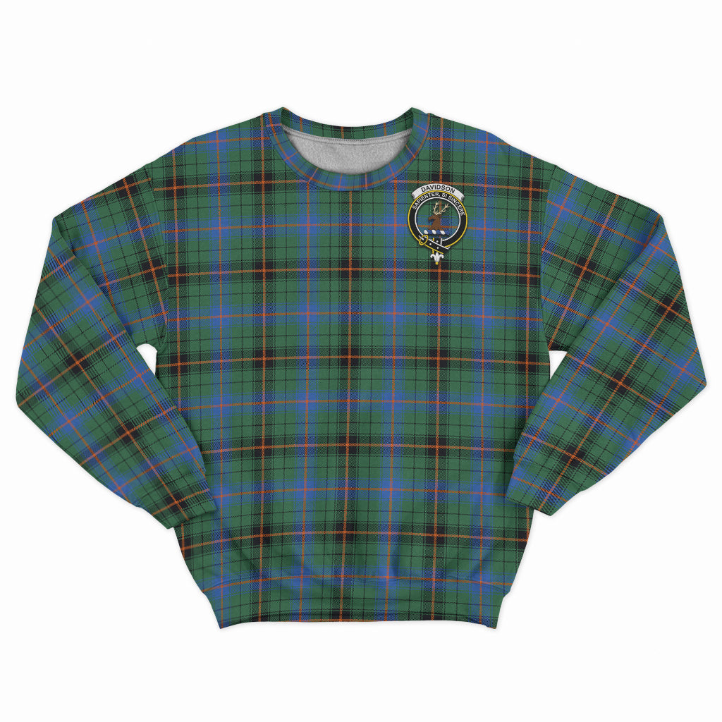 davidson-ancient-tartan-sweatshirt-with-family-crest