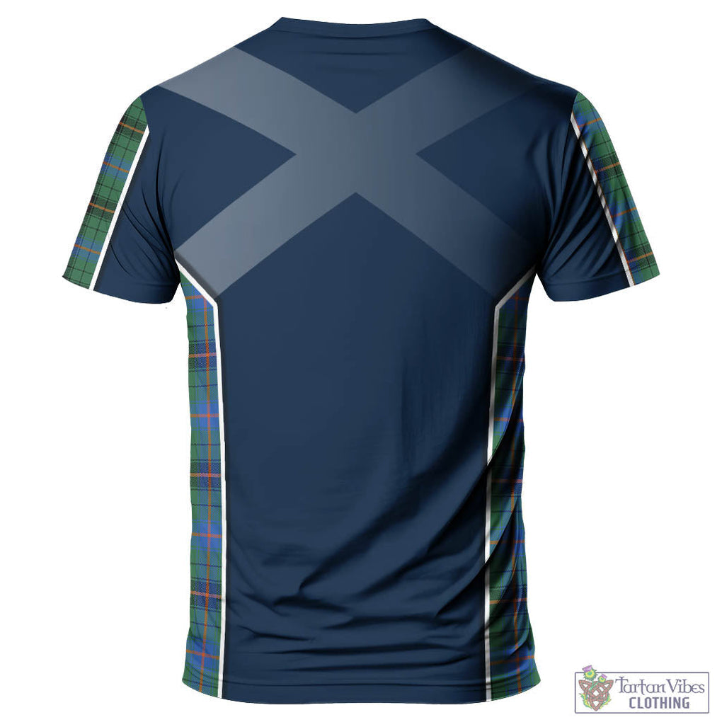 Tartan Vibes Clothing Davidson Ancient Tartan T-Shirt with Family Crest and Lion Rampant Vibes Sport Style