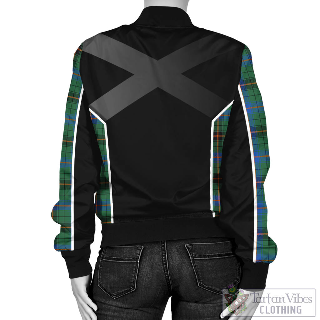 Tartan Vibes Clothing Davidson Ancient Tartan Bomber Jacket with Family Crest and Scottish Thistle Vibes Sport Style