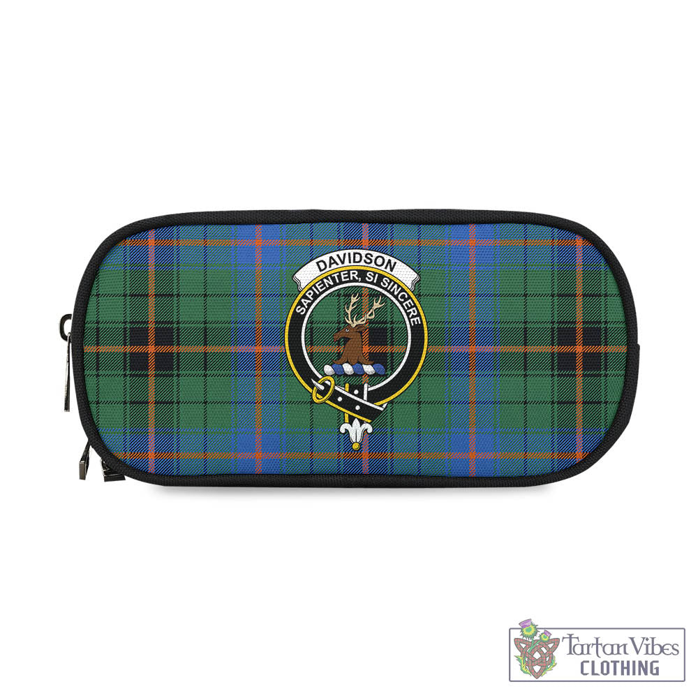 Tartan Vibes Clothing Davidson Ancient Tartan Pen and Pencil Case with Family Crest