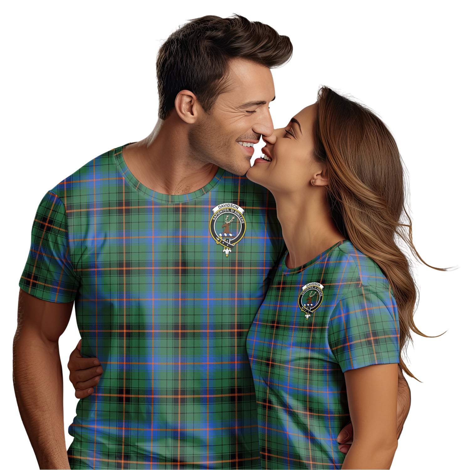 Davidson Ancient Tartan T-Shirt with Family Crest - Tartan Vibes Clothing