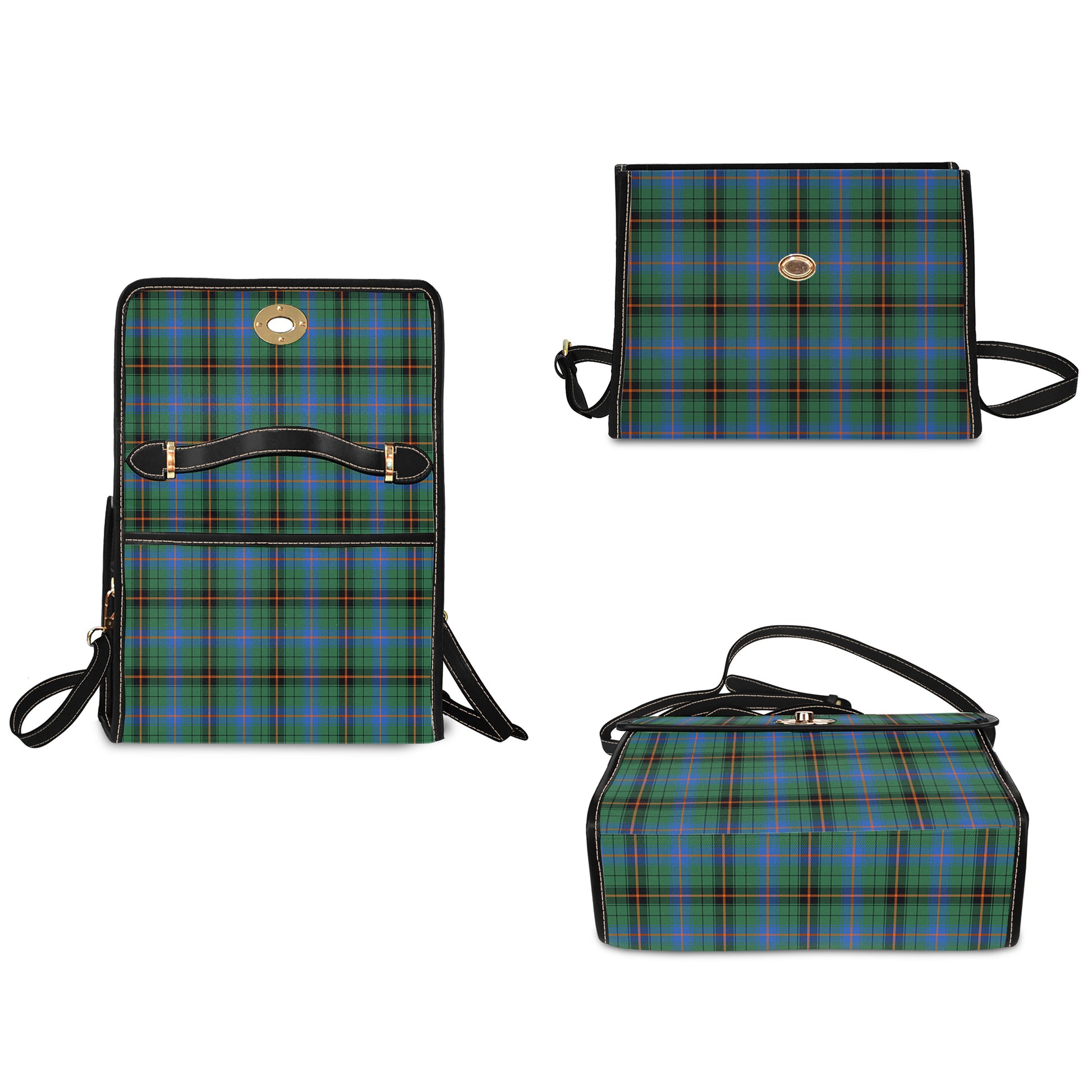 davidson-ancient-tartan-leather-strap-waterproof-canvas-bag