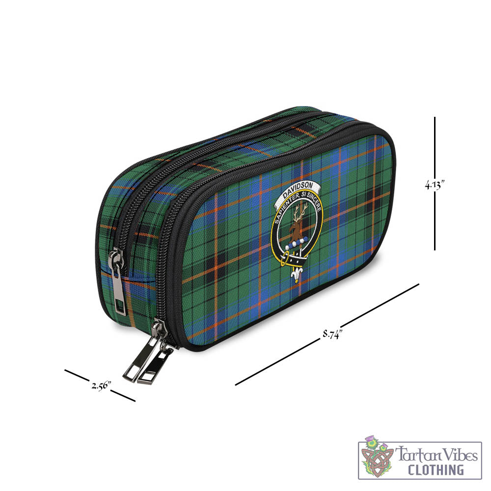 Tartan Vibes Clothing Davidson Ancient Tartan Pen and Pencil Case with Family Crest