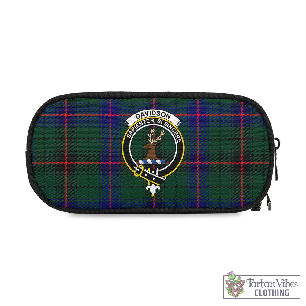 Tartan Vibes Clothing Davidson Modern Tartan Pen and Pencil Case with Family Crest