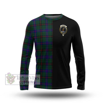 Davidson Modern Tartan Long Sleeve T-Shirt with Family Crest and Half Of Me Style