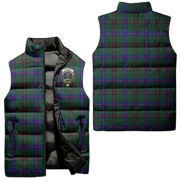 Davidson Modern Tartan Sleeveless Puffer Jacket with Family Crest