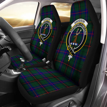 Davidson Modern Tartan Car Seat Cover with Family Crest