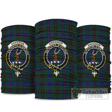 Davidson Modern Tartan Neck Gaiters, Tartan Bandanas, Tartan Head Band with Family Crest