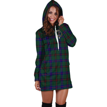 Davidson Modern Tartan Hoodie Dress with Family Crest