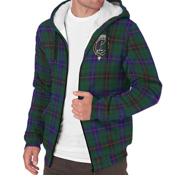 Davidson Modern Tartan Sherpa Hoodie with Family Crest