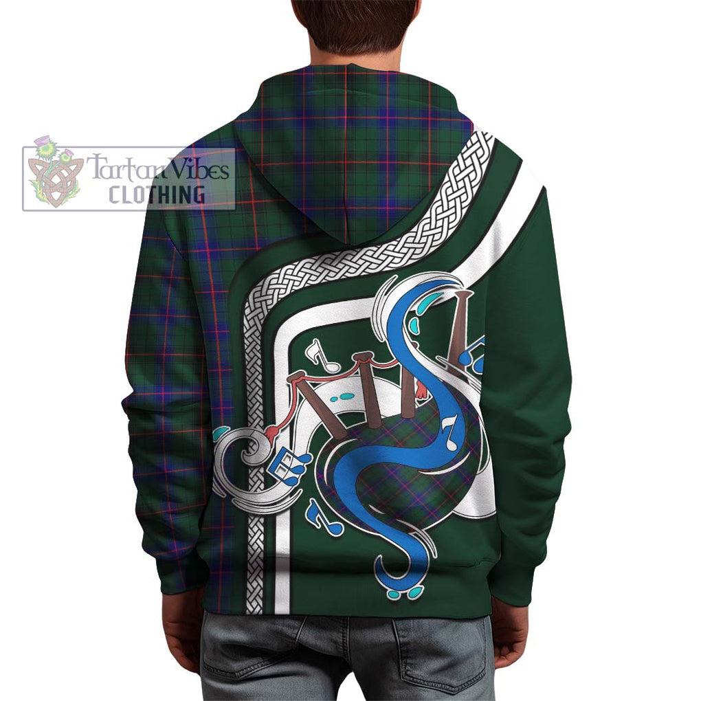 Davidson Modern Tartan Hoodie with Epic Bagpipe Style - Tartanvibesclothing Shop