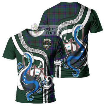 Davidson Modern Tartan T-Shirt with Epic Bagpipe Style