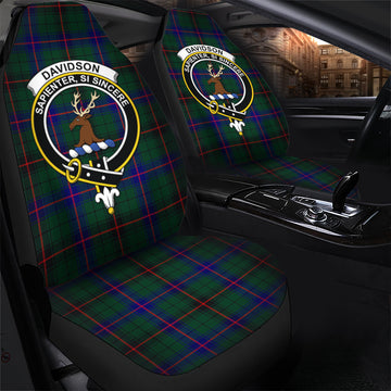 Davidson Modern Tartan Car Seat Cover with Family Crest