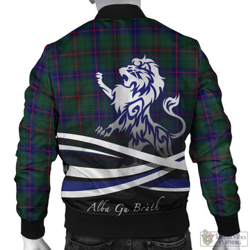 Davidson Modern Tartan Bomber Jacket with Alba Gu Brath Regal Lion Emblem