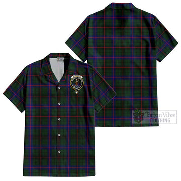 Davidson Modern Tartan Cotton Hawaiian Shirt with Family Crest