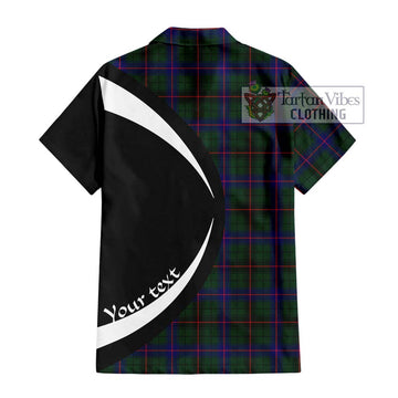 Davidson Modern Tartan Short Sleeve Button Up with Family Crest Circle Style