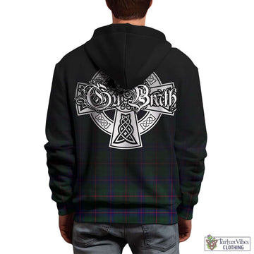 Davidson Modern Tartan Hoodie Featuring Alba Gu Brath Family Crest Celtic Inspired