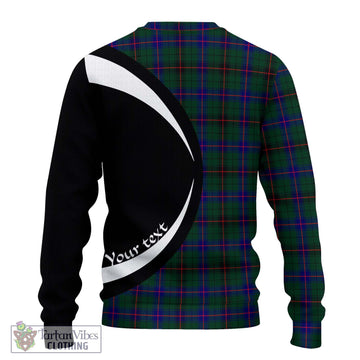 Davidson Modern Tartan Ugly Sweater with Family Crest Circle Style