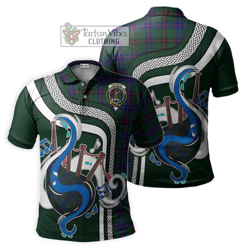 Davidson Modern Tartan Polo Shirt with Epic Bagpipe Style